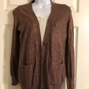 Beautiful rose gold shining loft cardigan
